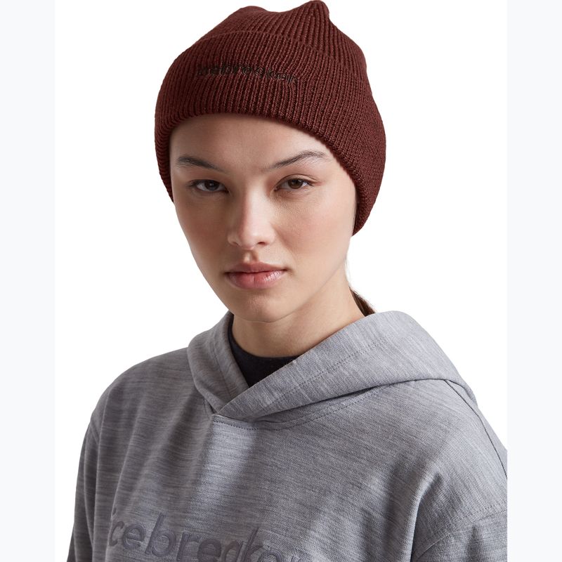 Wintermütze icebreaker Merino All Day Toque Beanie port/bittersweet 7