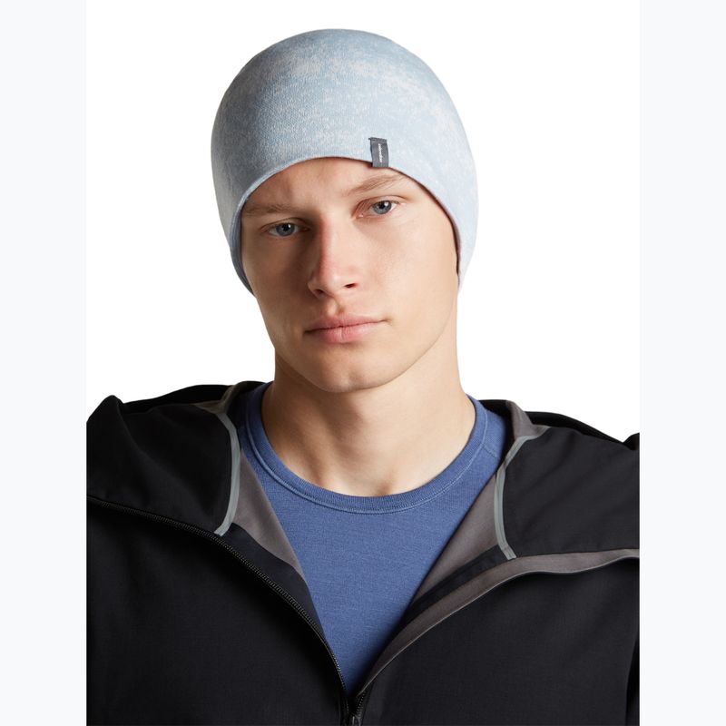 Mütze icebreaker Merino 260 Oasis Vertex Reversible Beanie Chillwave snow/zinc blue 5