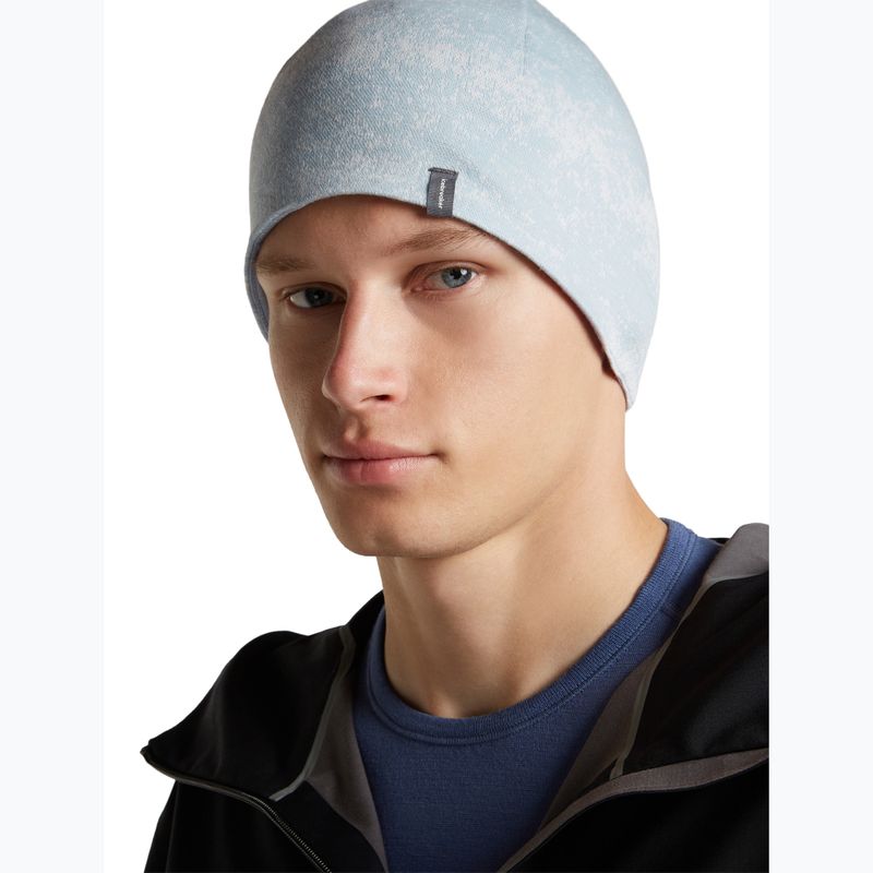 Mütze icebreaker Merino 260 Oasis Vertex Reversible Beanie Chillwave snow/zinc blue 7