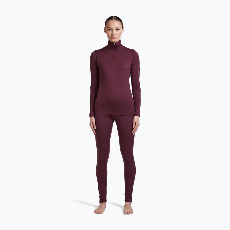 Damen Thermohose Icebreaker Merino 200 Oasis High Rise Leggins dark berry 2