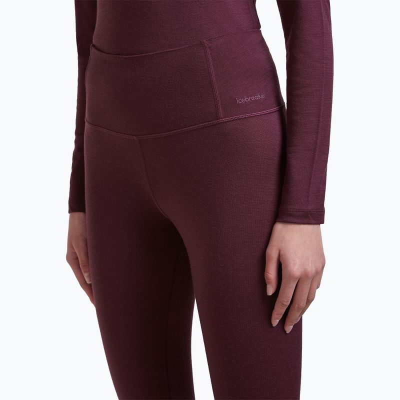 Damen Thermohose Icebreaker Merino 200 Oasis High Rise Leggins dark berry 5