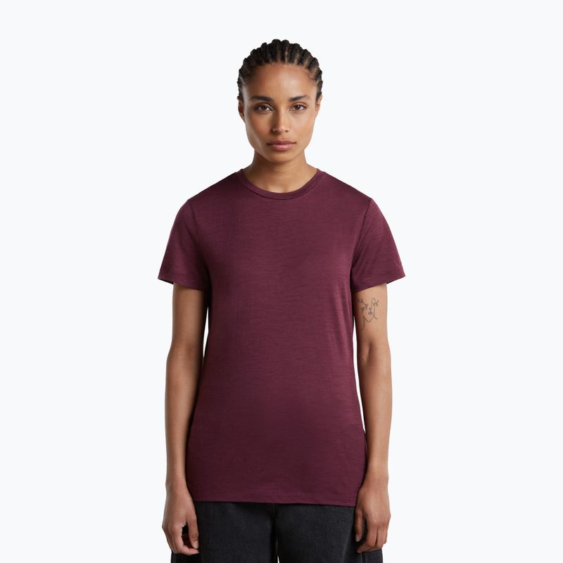 Damen-Trekkingshirt icebreaker Merino 150 Tech Lite III dark berry