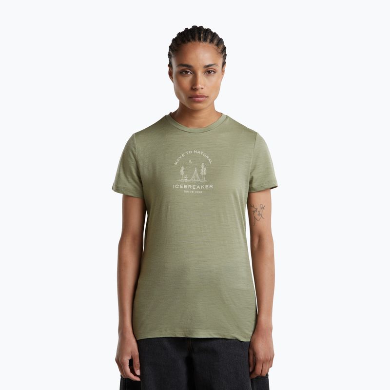 Damen Funktionsshirt Icebreaker Merino 150 Tech Lite Peaceful Pass Lichen