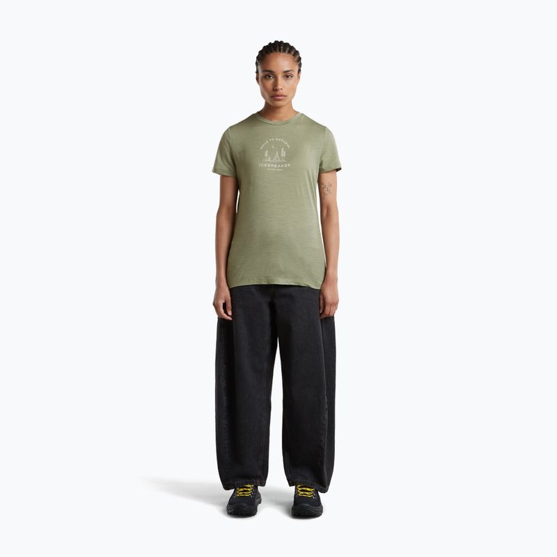 Damen Funktionsshirt Icebreaker Merino 150 Tech Lite Peaceful Pass Lichen 4