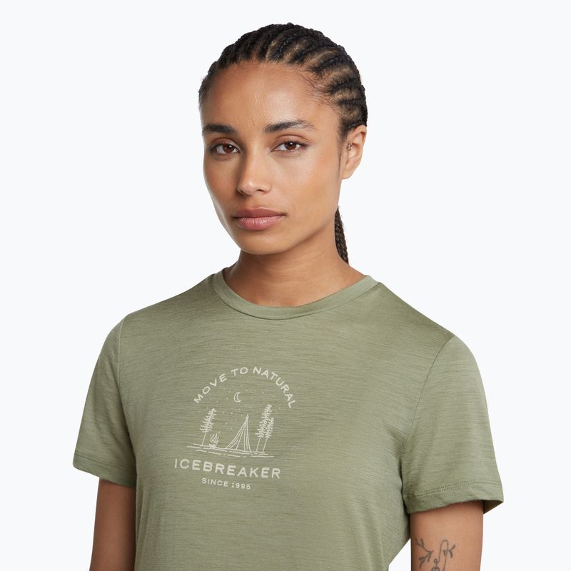 Damen Funktionsshirt Icebreaker Merino 150 Tech Lite Peaceful Pass Lichen 6
