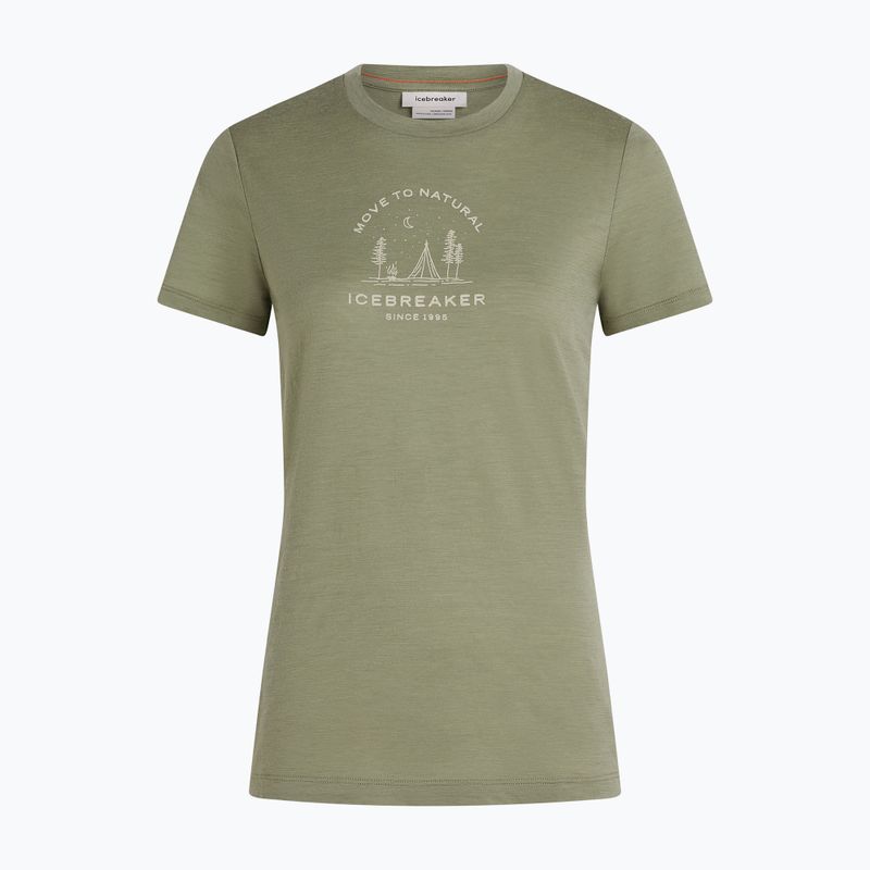 Damen Funktionsshirt Icebreaker Merino 150 Tech Lite Peaceful Pass Lichen 7