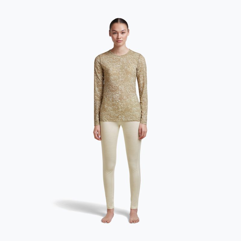 Damen-Longsleeve icebreaker Merino 200 Oasis Crewe Moss Bloom cumin/undyed/aop 4