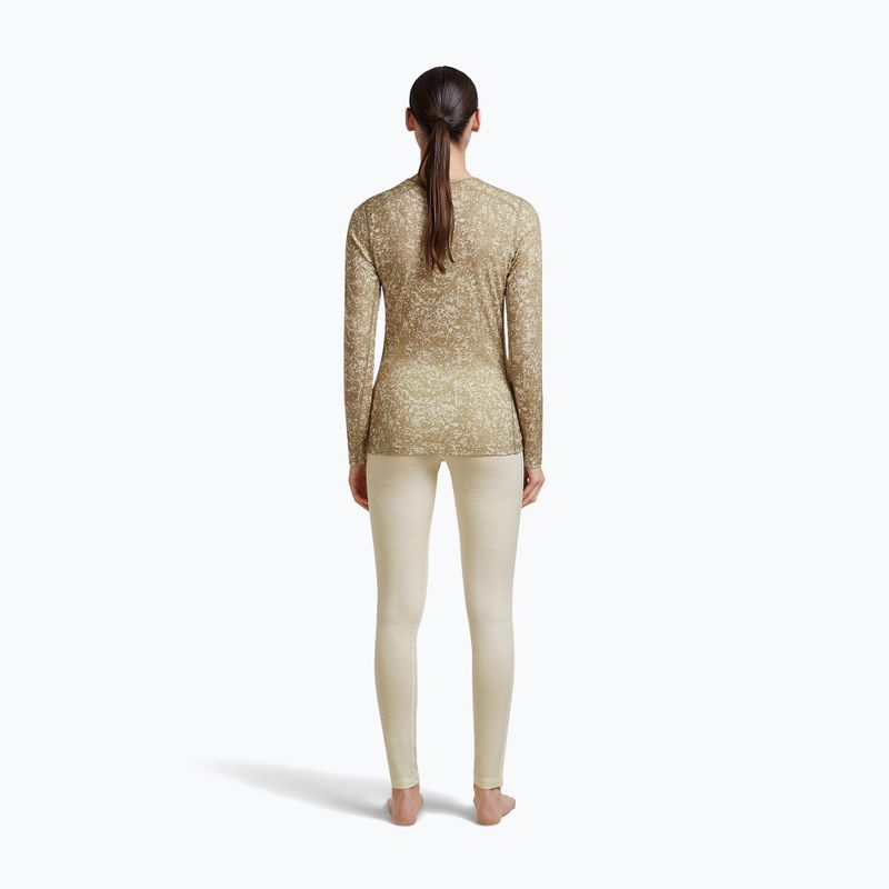 Damen-Longsleeve icebreaker Merino 200 Oasis Crewe Moss Bloom cumin/undyed/aop 5