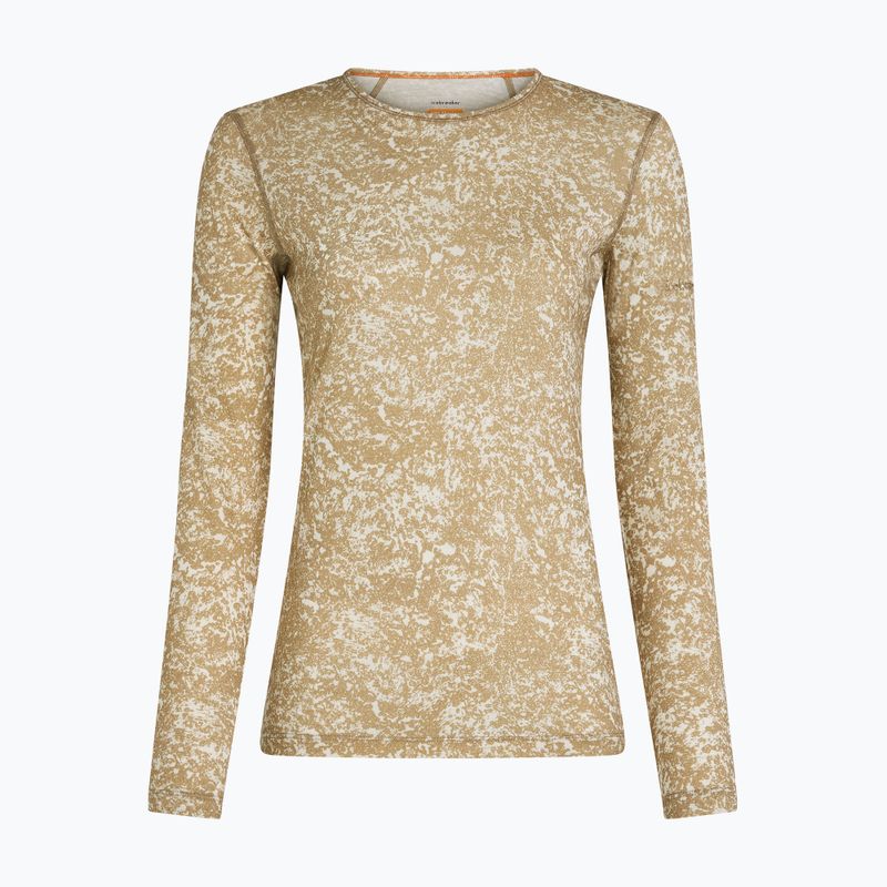 Damen-Longsleeve icebreaker Merino 200 Oasis Crewe Moss Bloom cumin/undyed/aop 7