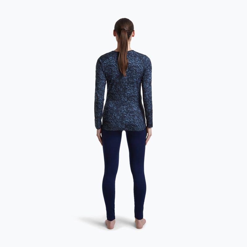 Damen-Longsleeve icebreaker Merino 200 Oasis Crewe Moss Bloom navy/dawn/aop 4