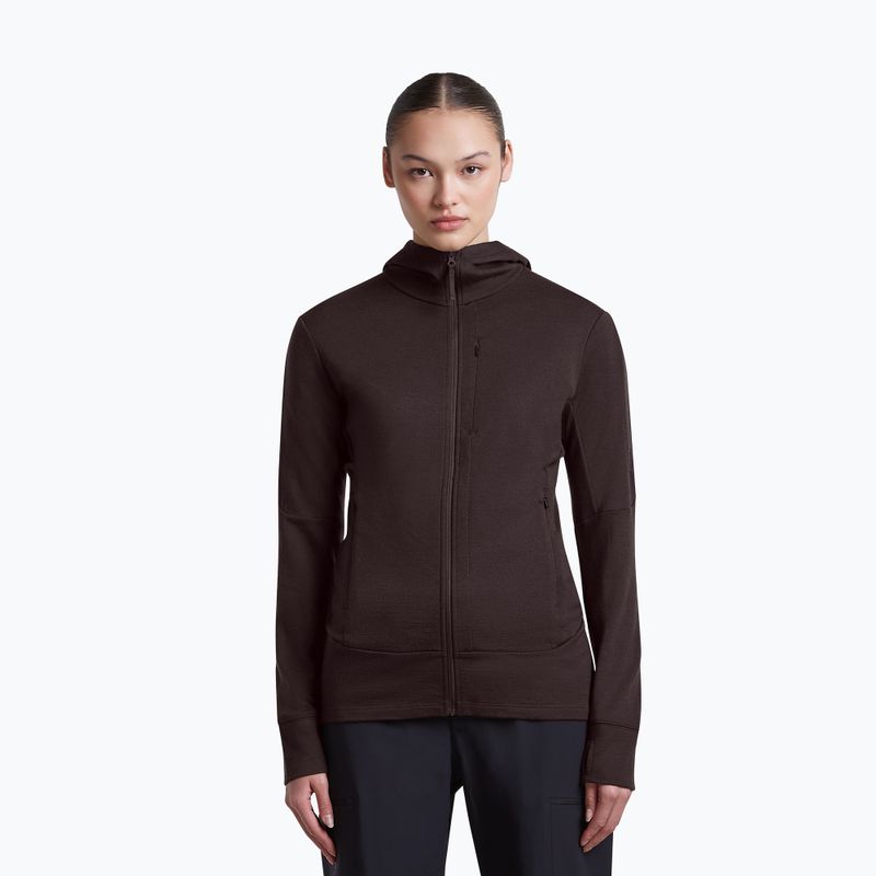 Damenpullover Icebreaker Merino 260 Quantum IV LS Zip Hoodie bittersweet