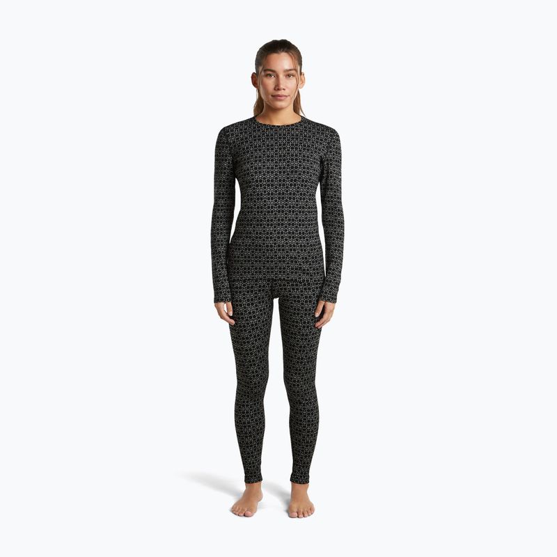 Damen-Funktionssweatshirt Icebreaker Merino 260 Tech Vertex Crewe Black/Snow 2