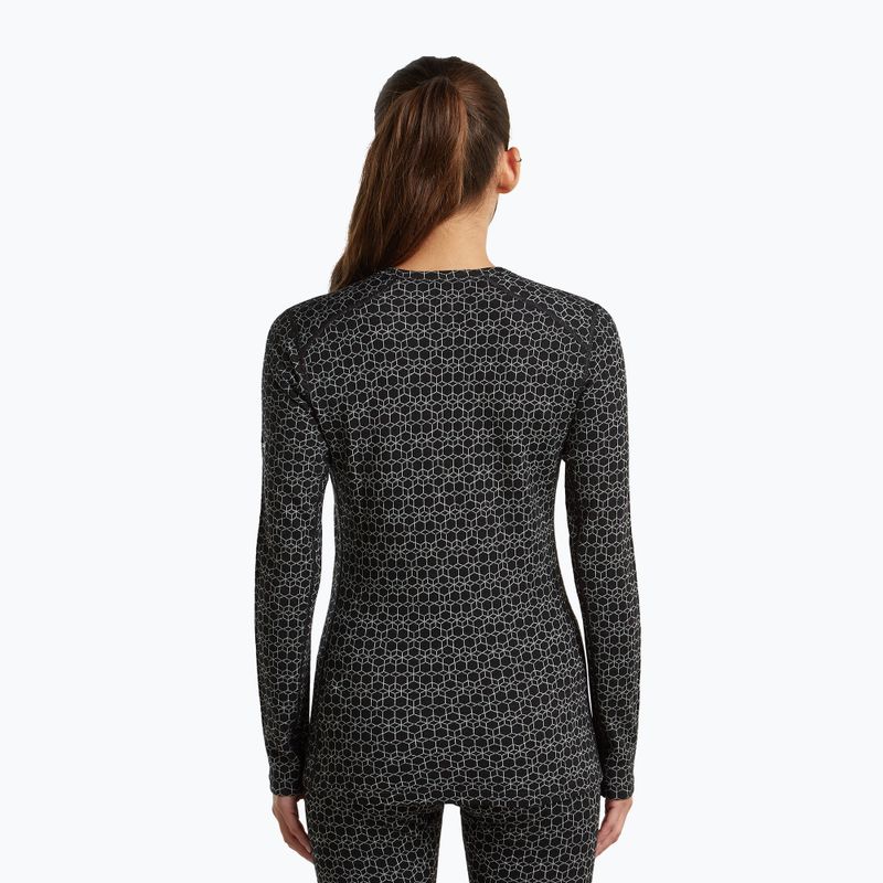 Damen-Funktionssweatshirt Icebreaker Merino 260 Tech Vertex Crewe Black/Snow 3