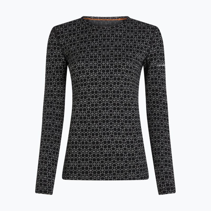 Damen-Funktionssweatshirt Icebreaker Merino 260 Tech Vertex Crewe Black/Snow 5