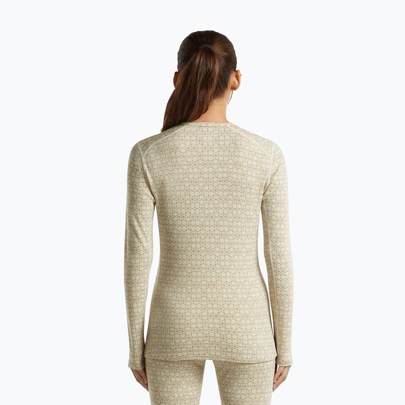 Damen-Funktionssweatshirt Icebreaker Merino 260 Tech Vertex Crewe Undyed/Cumin 3