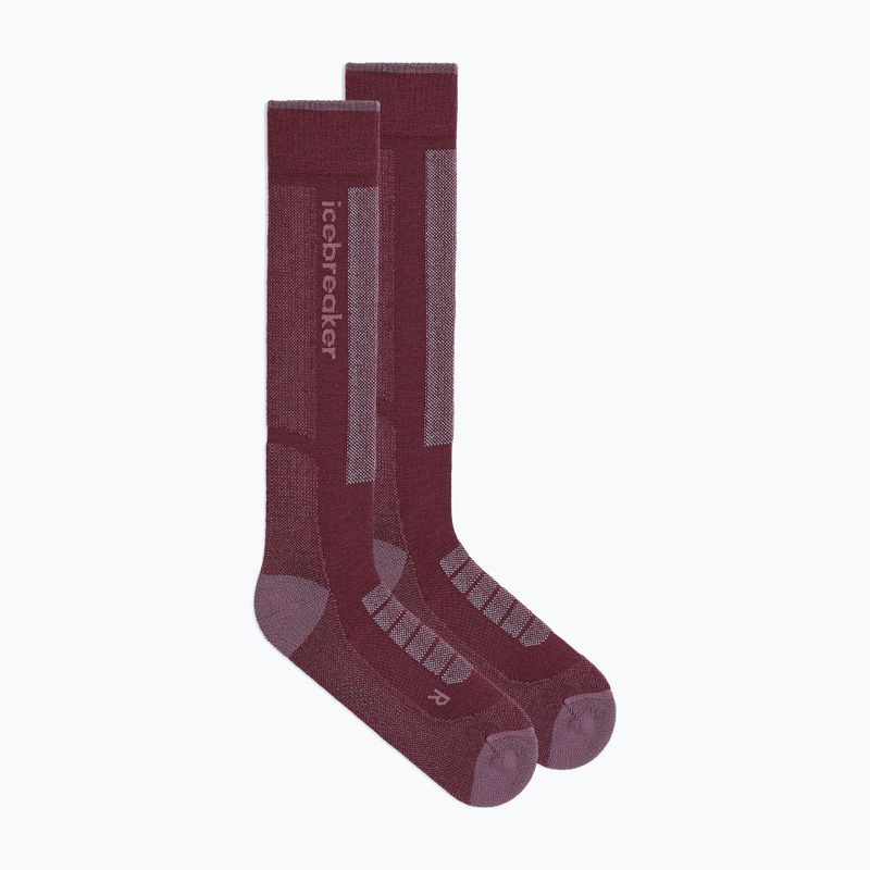 Damen Skisocken Icebreaker Merino Ski+ Ultralight OTC berry/grey plum/zinc blue