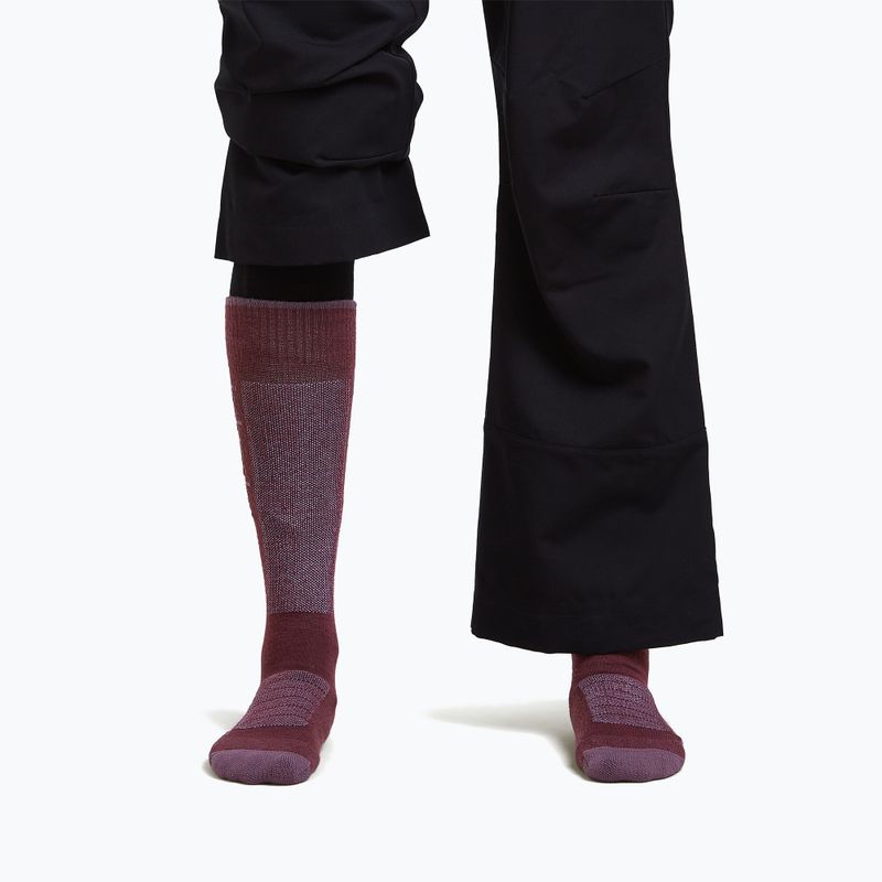 Damen Skisocken Icebreaker Merino Ski+ Ultralight OTC berry/grey plum/zinc blue 3