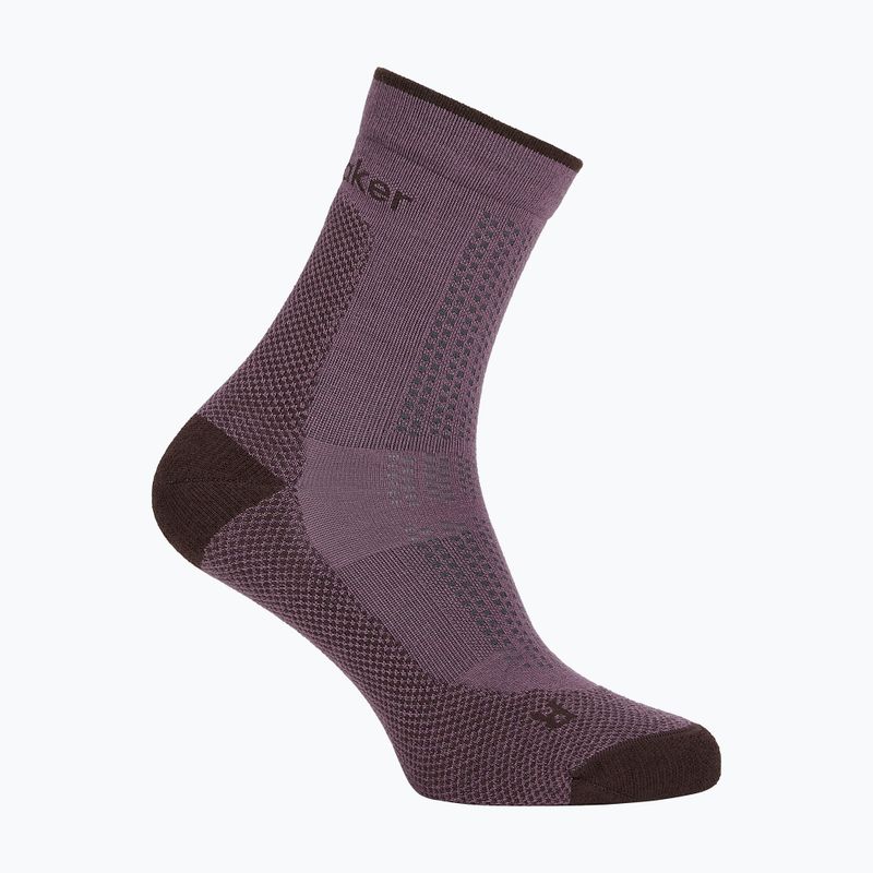 Damensocken Icebreaker Merino Hike+ Ultralight Quarter grey plum/bittersweet 2