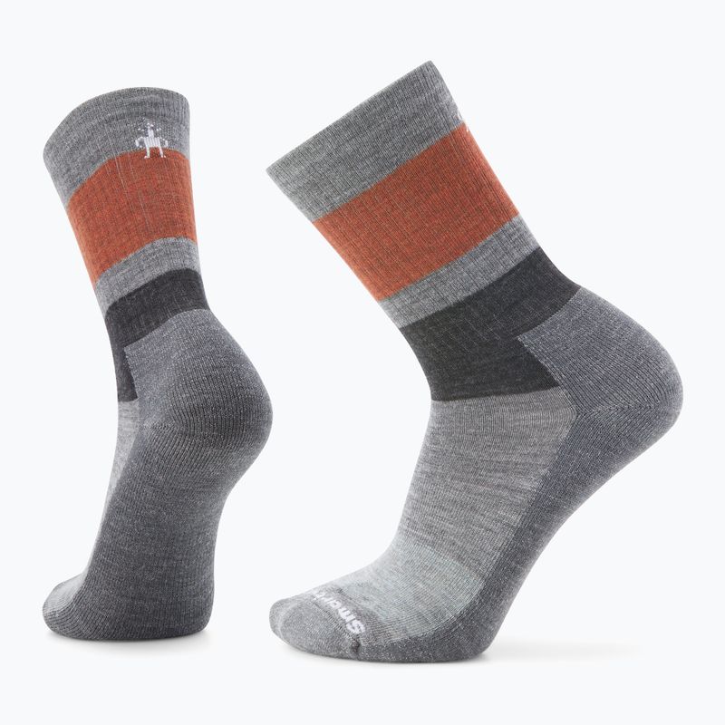 Smartwool Everyday Blocked Stripe Crew grau Trekkingsocken SW001940052 4