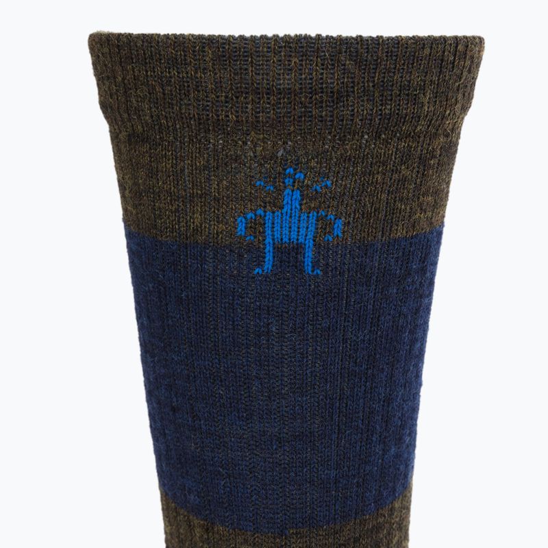 Smartwool Everyday Blocked Stripe Crew grün-blaue Trekkingsocken SW001940D11 3