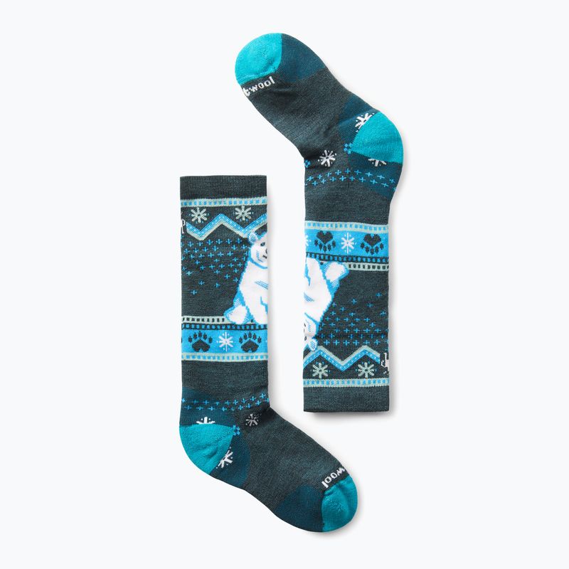 Smartwool Kindersocken Wintersport Full Cushion Eisbär-Muster OTC twilight blue 6