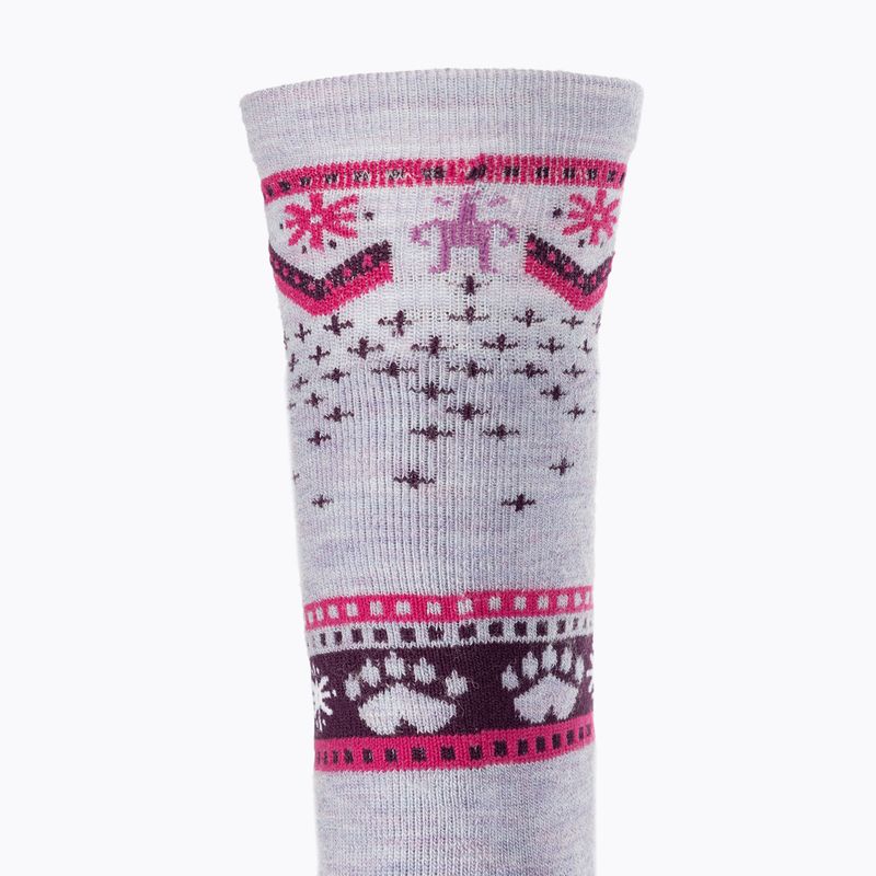 Smartwool Kindersocken Wintersport Full Cushion Eisbär-Muster OTC lila eclipse