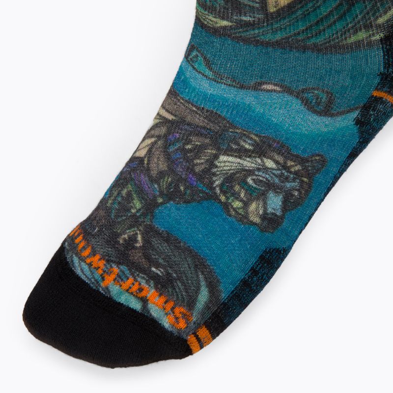 Damen-Trekkingsocken Smartwool Hike Light Cushion Icy Range Print Crew farbig 01988