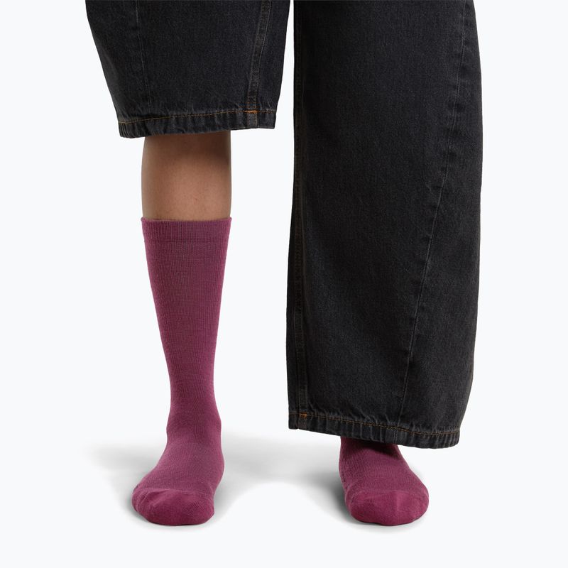 Damensocken Icebreaker Merino Lifestyle Light Crew dark berry 3