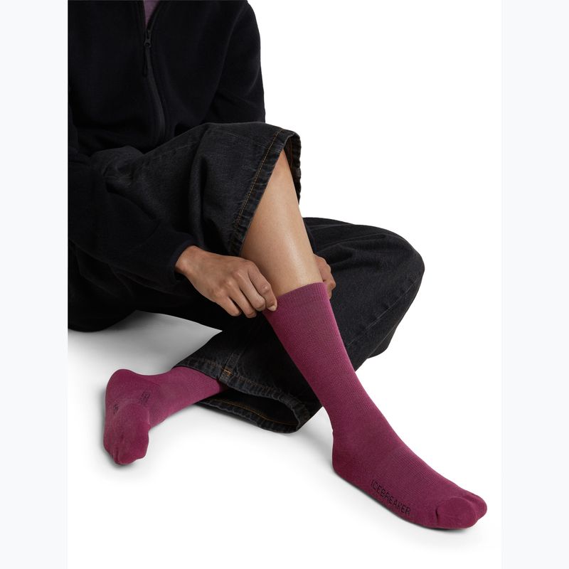 Damensocken Icebreaker Merino Lifestyle Light Crew dark berry 4