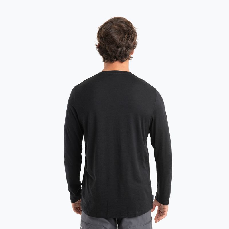 Herren Thermo-Sweatshirt Icebreaker Merino 150 Tech Lite II Tee Alps 3D schwarz 2