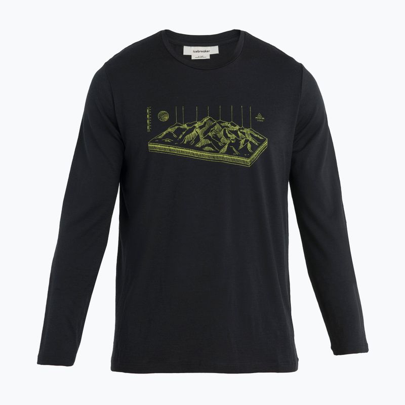 Herren Thermoaktivshirt icebreaker Merino 150 Tech Lite II Tee Alps 3D schwarz 5