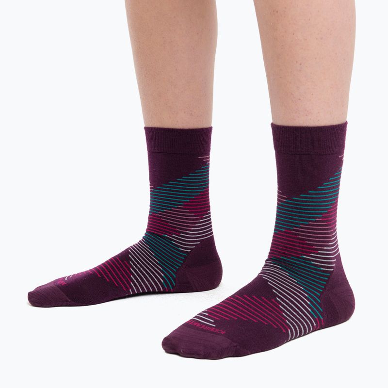 Icebreaker Damen-Trekkingsocken Lifestyle Fine Gauge Crew Dashes 2