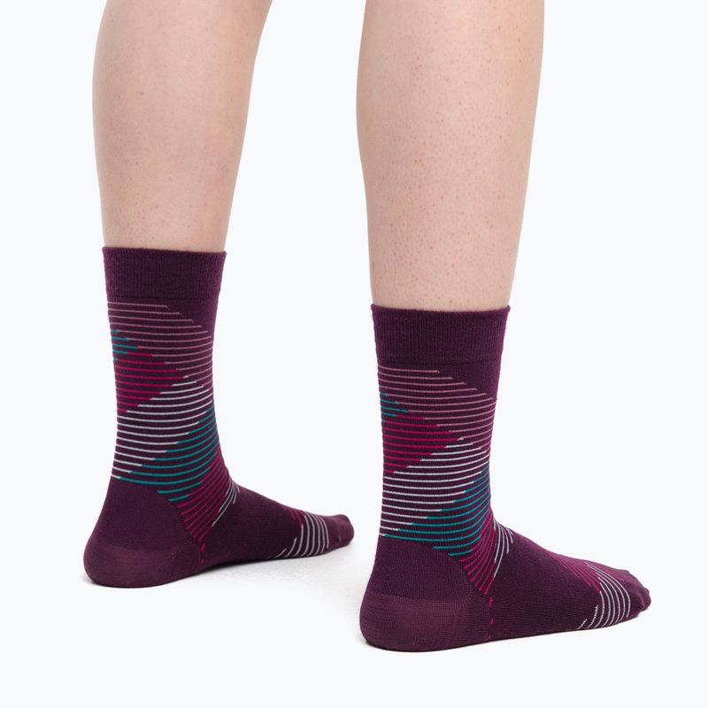 Icebreaker Damen-Trekkingsocken Lifestyle Fine Gauge Crew Dashes