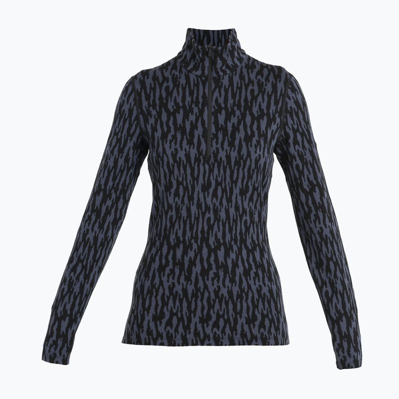 Icebreaker Damen Thermo-Sweatshirt Merino 260 Vertex Half Zip Glacial Camo graphit/schwarz/j