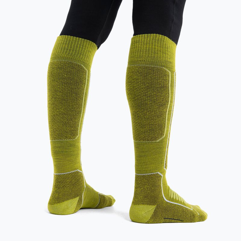 Icebreaker Damen Skisocken Ski+ Medium OTC bio lime/nightshade/snow