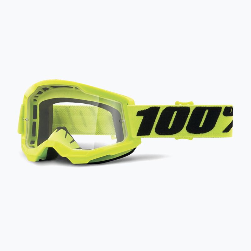 100% Strata 2 fluo gelb/klar Fahrradbrille