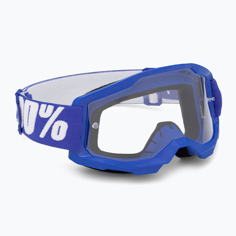Fahrradbrille für Kinder 100% Strata 2 Junior blau/klar