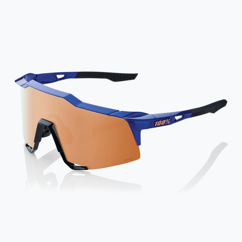 Sonnenbrille 100% Speedcraft glänzend kobaltblau/kupferfarben verspiegelt