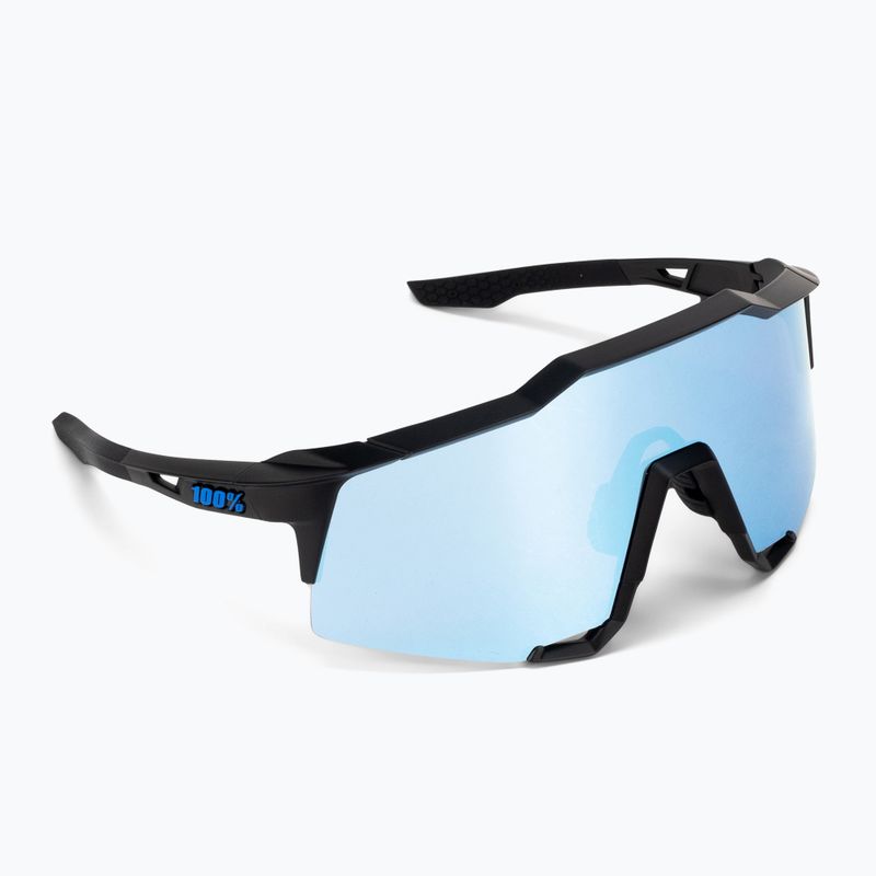 100% Speedcraft mattschwarz/hyperblau Multilayer-Spiegel Fahrradbrille 60007-00004 2