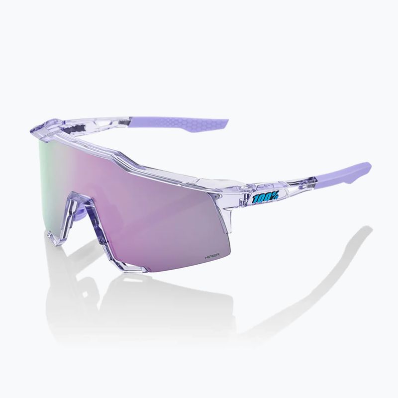 100% Speedcraft Sonnenbrille poliert transluzent lavendel/hiper lavendel Spiegel