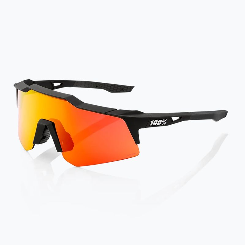 100% Speedcraft XS soft tact schwarz/hiper rot Multilayer Spiegel Sonnenbrille