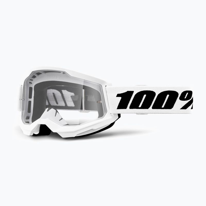 Fahrradbrille 100% Strata 2 white/clear