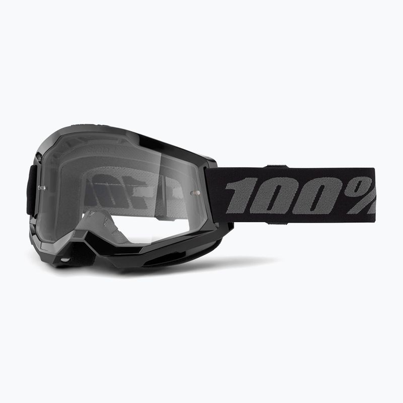 Fahrradbrille Kinder 100% Strata 2 Junior black/clear 5