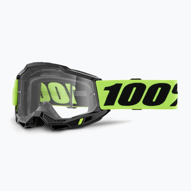 Kinder Fahrradbrille 100% Accuri 2 Junior neon yellow/clear