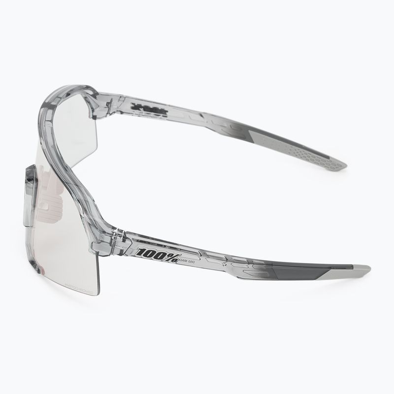 100% S3 polierte, durchscheinende, grau/roségoldfarbene, verspiegelte photochrome Sonnenbrille 4