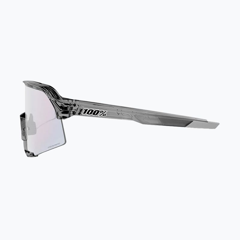 100% S3 polierte, durchscheinende, grau/roségoldfarbene, verspiegelte photochrome Sonnenbrille 9