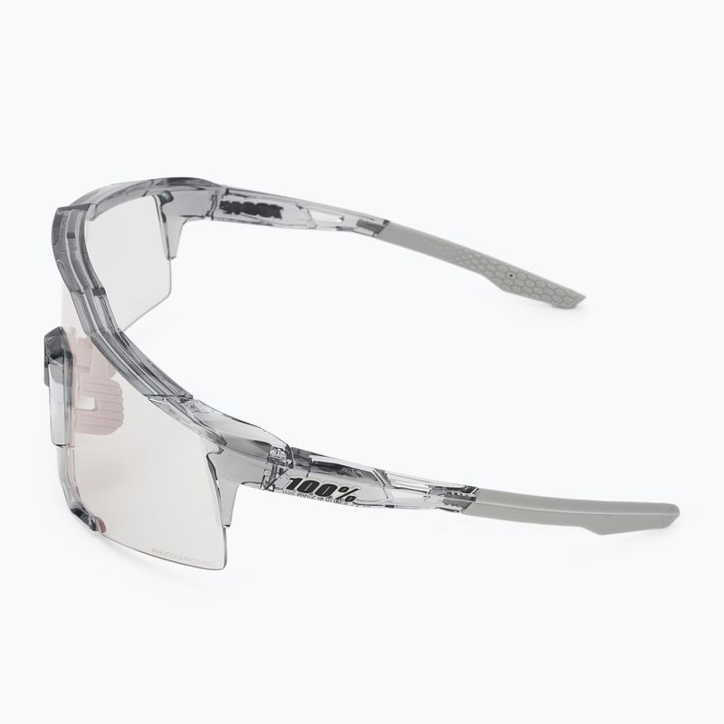 100% Speedcraft Sonnenbrille poliert transluzent grau/rosa gold Spiegel Photochromen 4