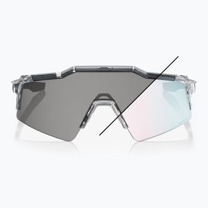 100% Speedcraft SL poliert transluzent grau/rosa gold mirr photochr Sonnenbrille 8