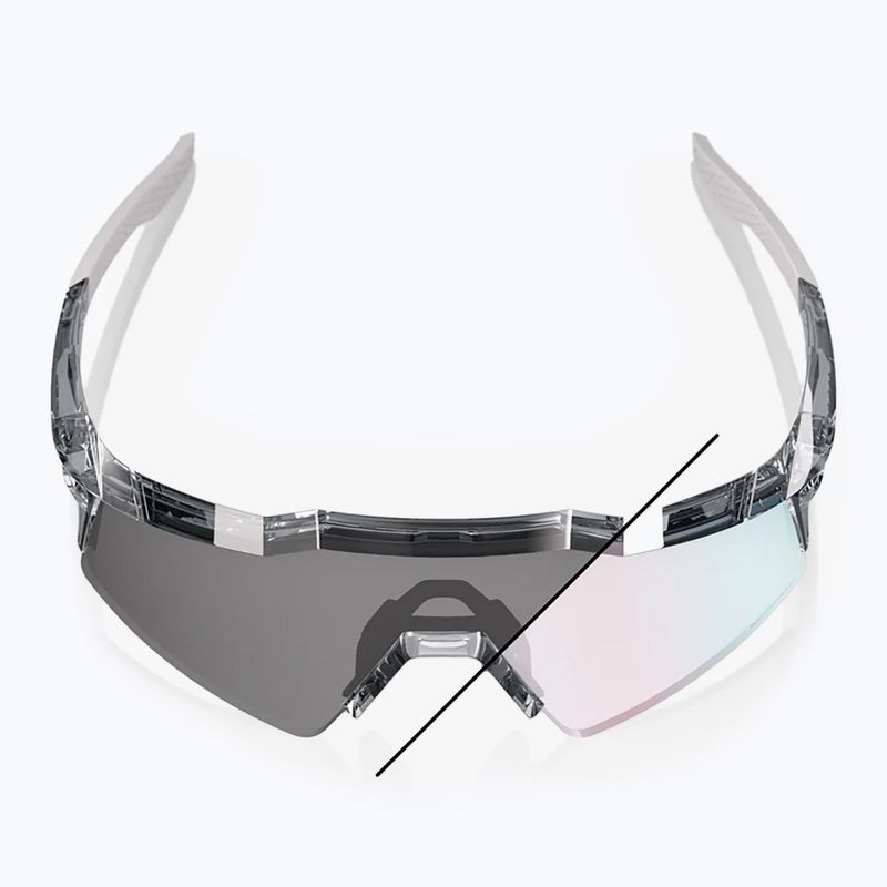100% Speedcraft SL poliert transluzent grau/rosa gold mirr photochr Sonnenbrille 10