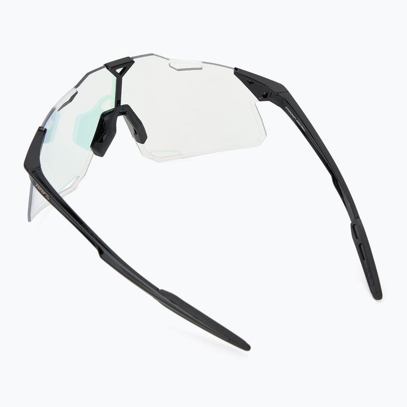 100% Hypercraft glänzend schwarz/photochrom lila Spiegel Sonnenbrille 2